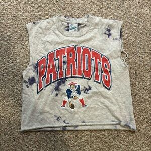 Vintage sleeveless patriots tshirt/tee. Cotton.